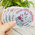 bloom with kindness floral sticker pack