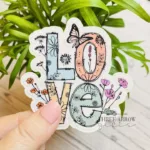 botanical butterfly love sticker