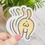tabby cat butt sticker pack