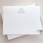 classy calligraphy flat note card set