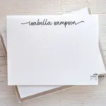 elegant swash flat note card set